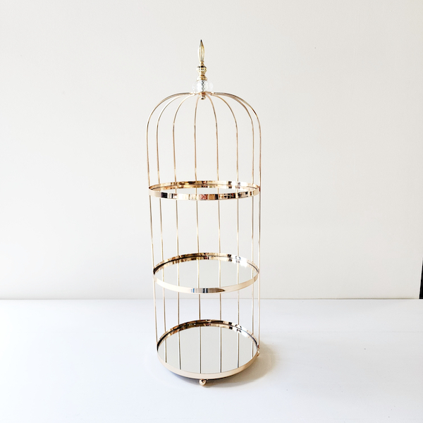 Birdcage Cupcake Stand - Gold - <p style='text-align: center;'>R 200</p>